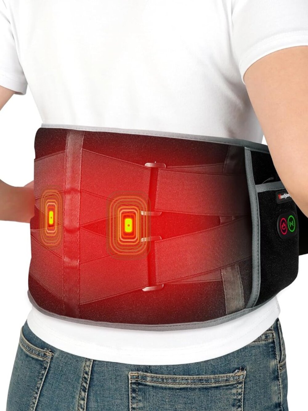 Cordless heating pad with Massager